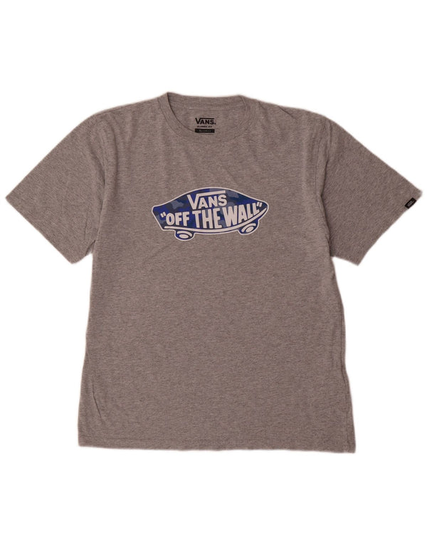 Vans Boys Classic Fit Graphic T-Shirt Top 14-15 Years XL Grey Flecked