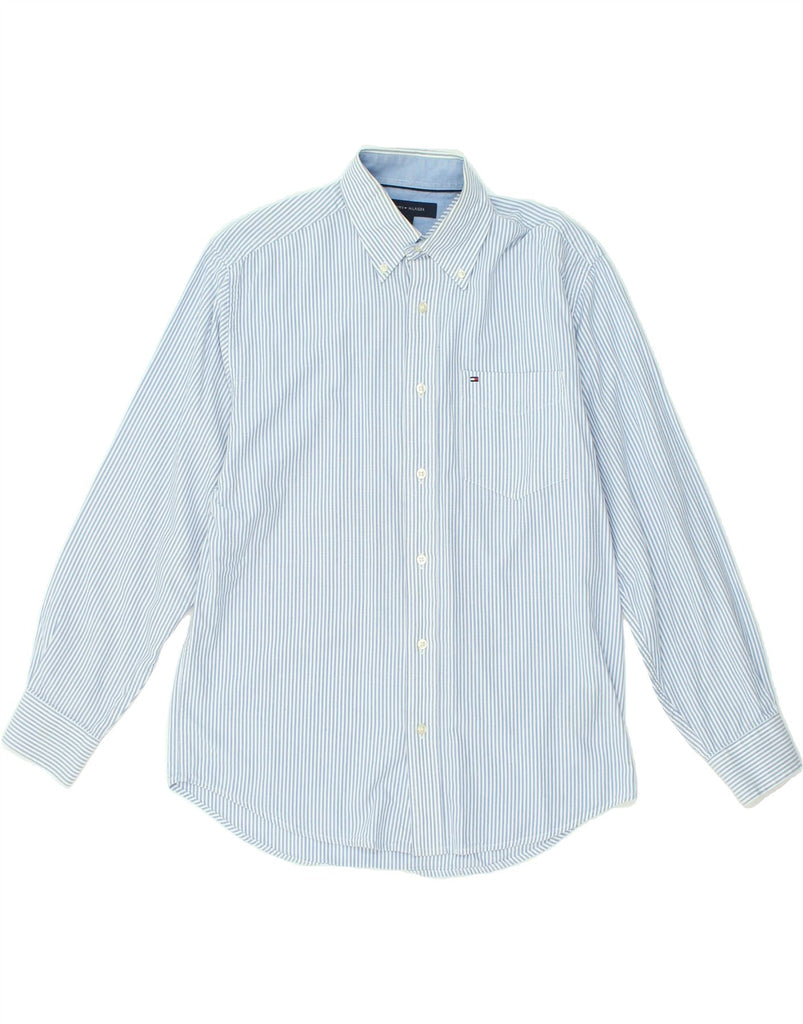 TOMMY HILFIGER Mens Shirt Small Blue Pinstripe Cotton | Vintage Tommy Hilfiger | Thrift | Second-Hand Tommy Hilfiger | Used Clothing | Messina Hembry 