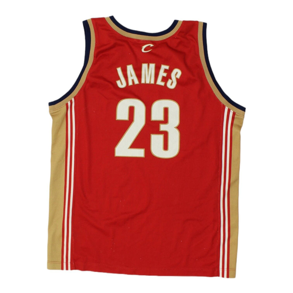 Cleveland Cavaliers LeBron James Mens Red Champion Jersey | NBA Basketball VTG | Vintage Messina Hembry | Thrift | Second-Hand Messina Hembry | Used Clothing | Messina Hembry 