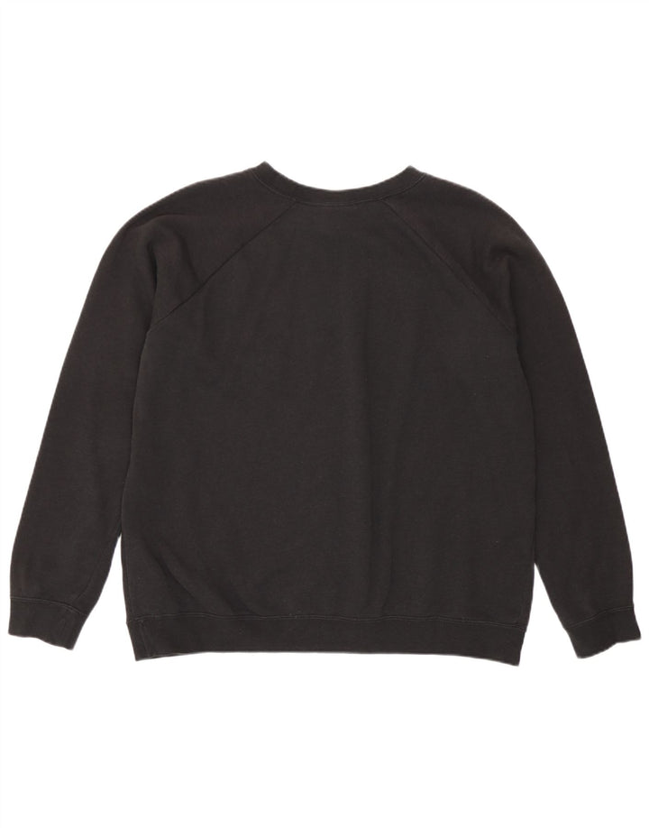 Nike Womens Graphic Sweatshirt Jumper UK 16 Large Black Cotton