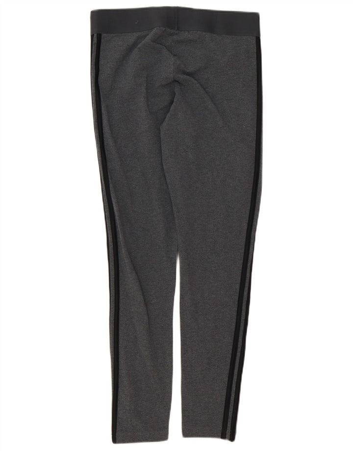 Adidas Womens Leggings UK 12/14 Medium  Grey Cotton