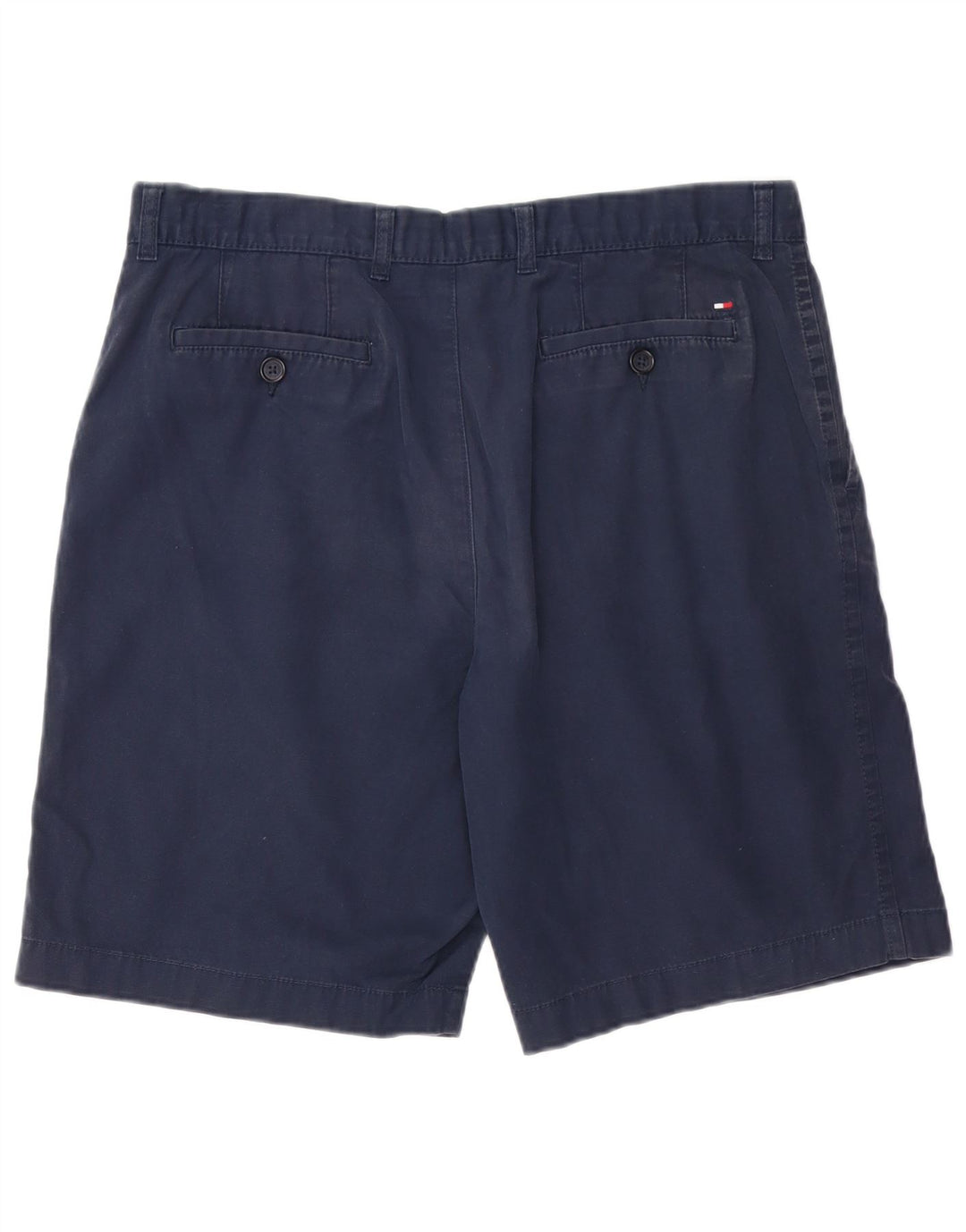 TOMMY HILFIGER Mens Chino Shorts W36 Large Navy Blue Cotton