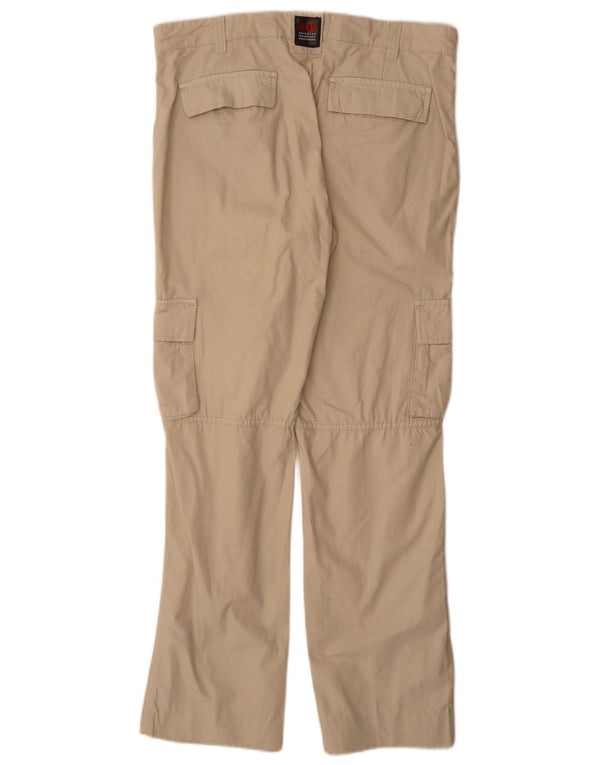 Slam Mens Straight Cargo Trousers IT 52 XL W36 L32 Off White Cotton