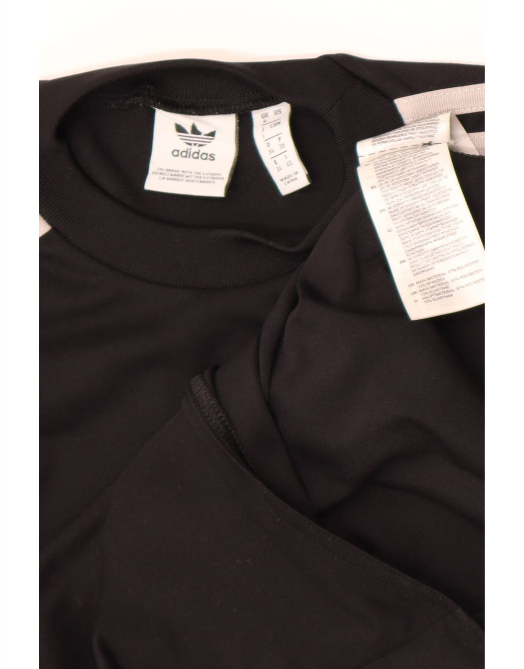 Adidas Womens Long Sleeve Bodysuit UK 8 Small Black Polyester