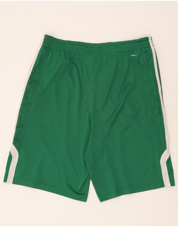 Adidas Boys Celtics Sport Shorts 15-16 Years Green Colourblock Polyester