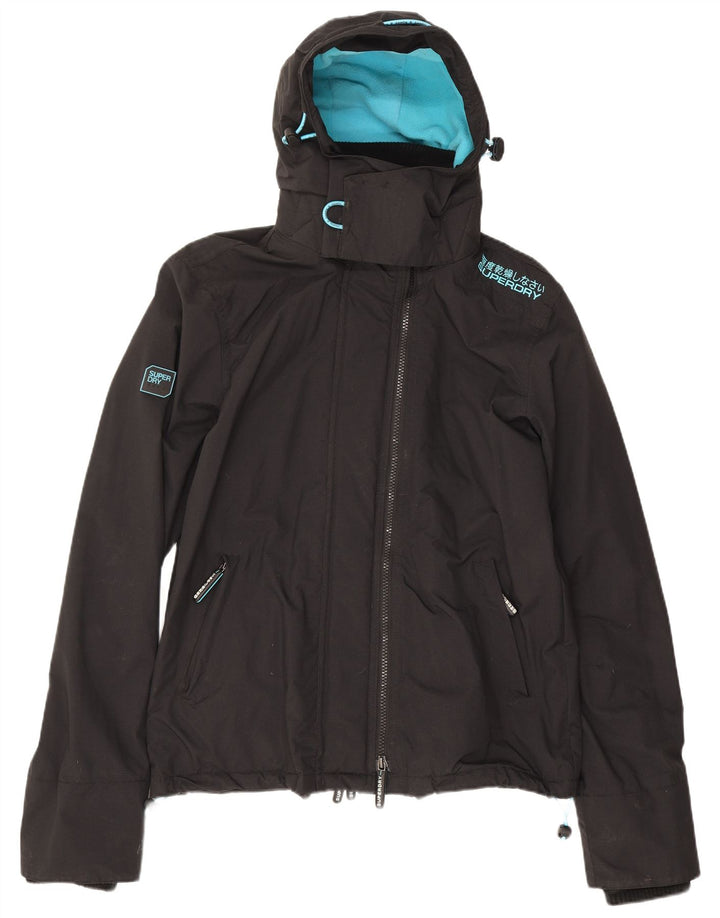 Superdry Mens Windcheater Hooded Windbreaker Jacket UK 38 Medium Black