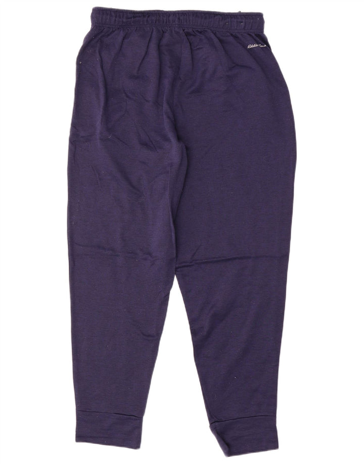 Eddie Bauer Mens Tracksuit Trousers Joggers Medium Navy Blue Polyester