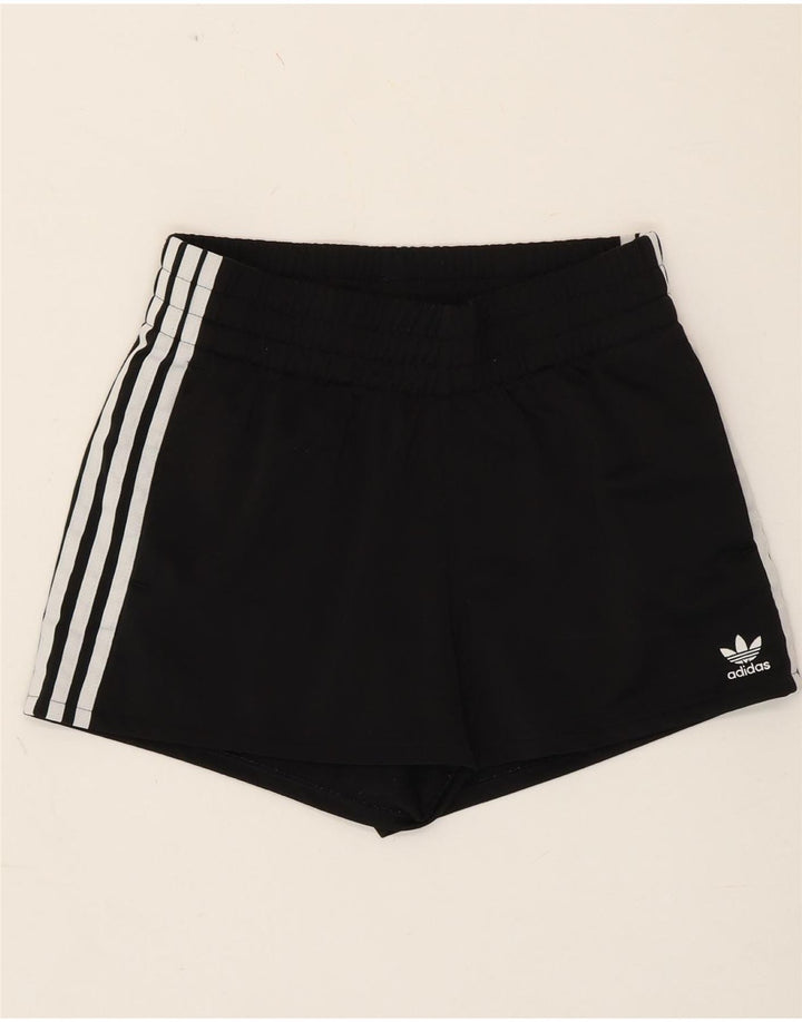 Adidas Womens Sport Shorts UK 10 Small Black Polyester