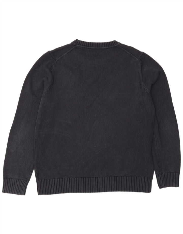 Morris  Mens Crew Neck Jumper Sweater Medium Navy Blue Cotton