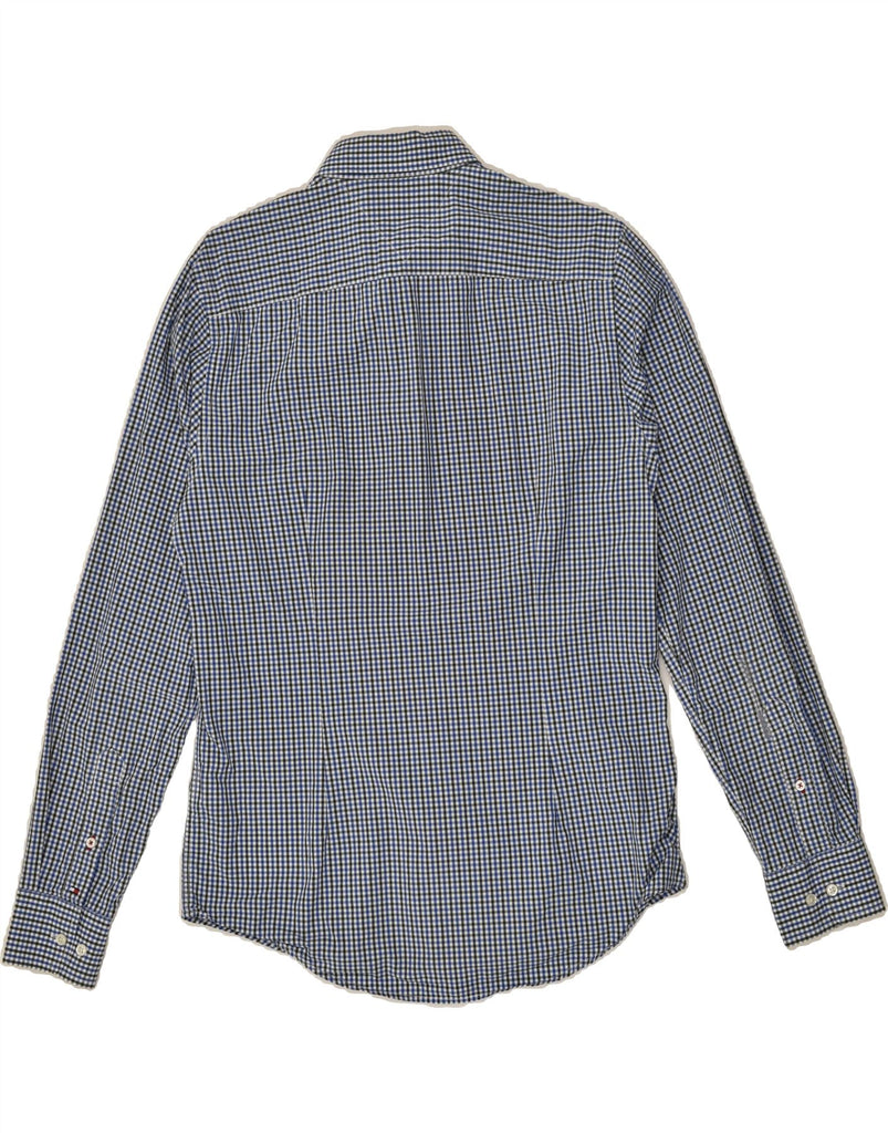 TOMMY HILFIGER Mens Slim Fit Shirt Medium Blue Check Cotton | Vintage Tommy Hilfiger | Thrift | Second-Hand Tommy Hilfiger | Used Clothing | Messina Hembry 