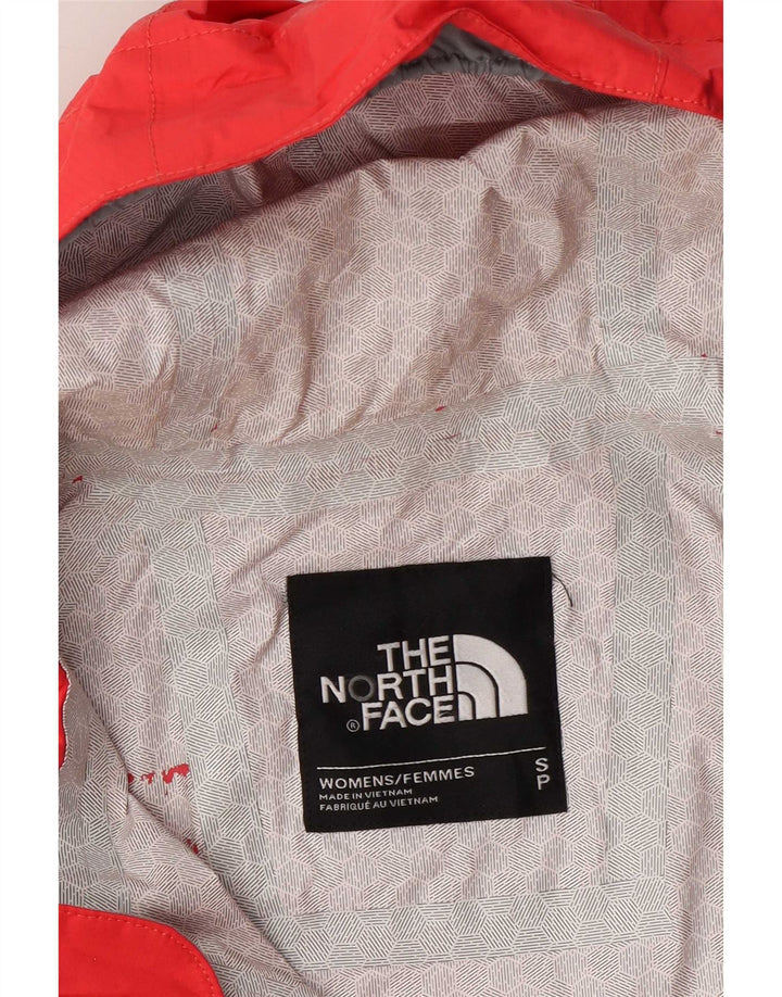 The North Face Womens Hooded Rain Jacket UK 10 Small Orange