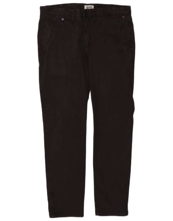 TOMMY HILFIGER Mens Straight Chino Trousers W33 L32 Grey Cotton