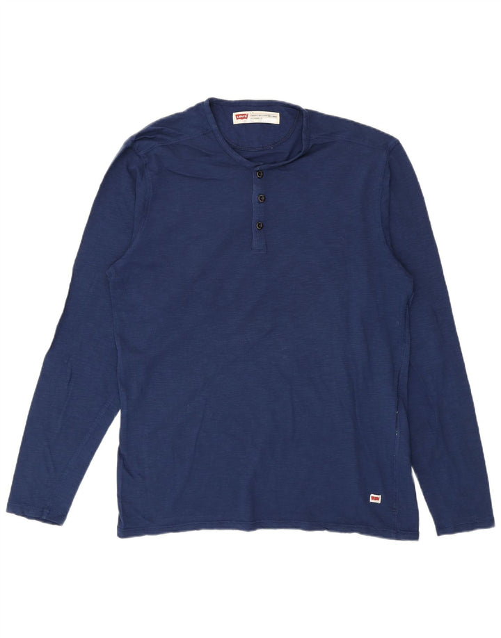 Levi's Mens Standard Fit Top Long Sleeve Large Blue Cotton