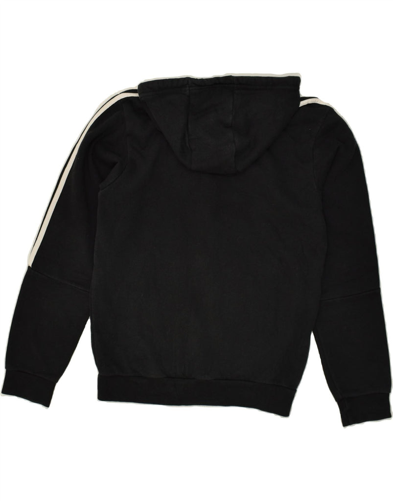 ADIDAS Mens Zip Hoodie Sweater Small Black Cotton | Vintage Adidas | Thrift | Second-Hand Adidas | Used Clothing | Messina Hembry 