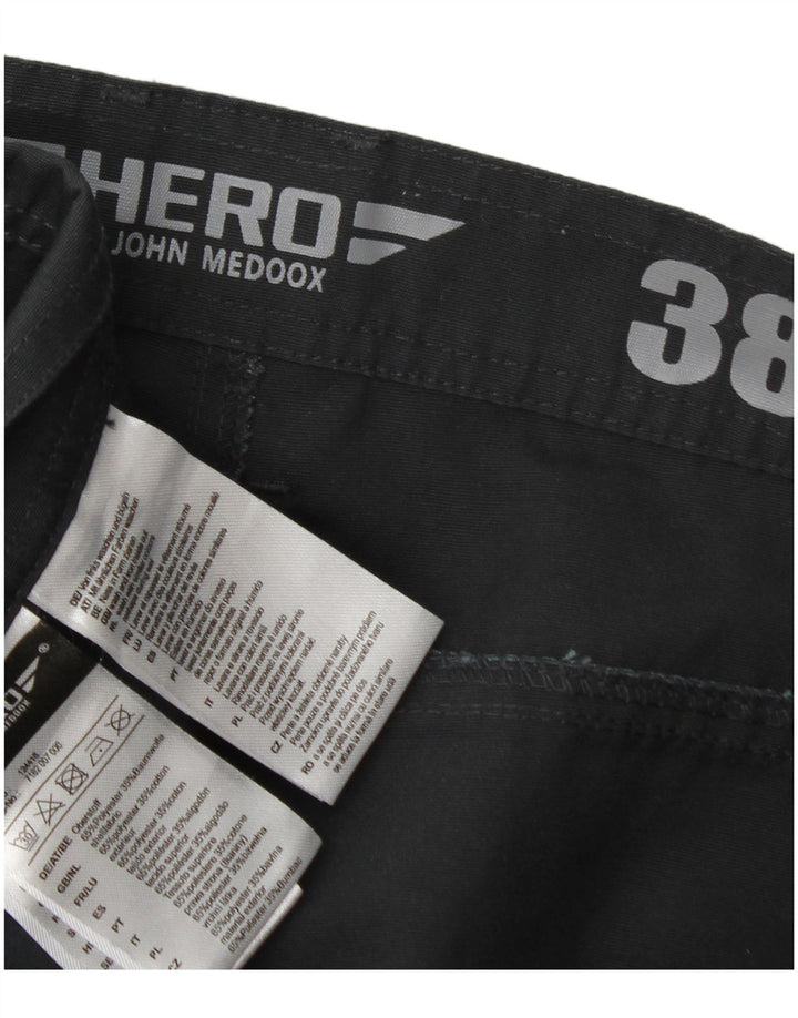 Hero By John Medoox Mens Cargo Shorts W38 XL Grey Polyester