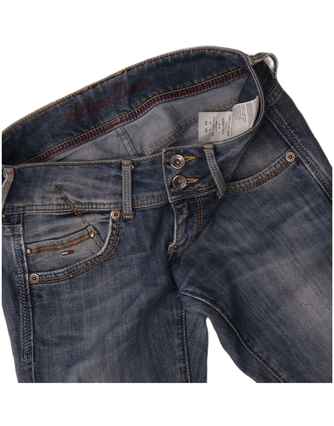 TOMMY HILFIGER Womens Slim Jeans W29 L30 Blue Cotton