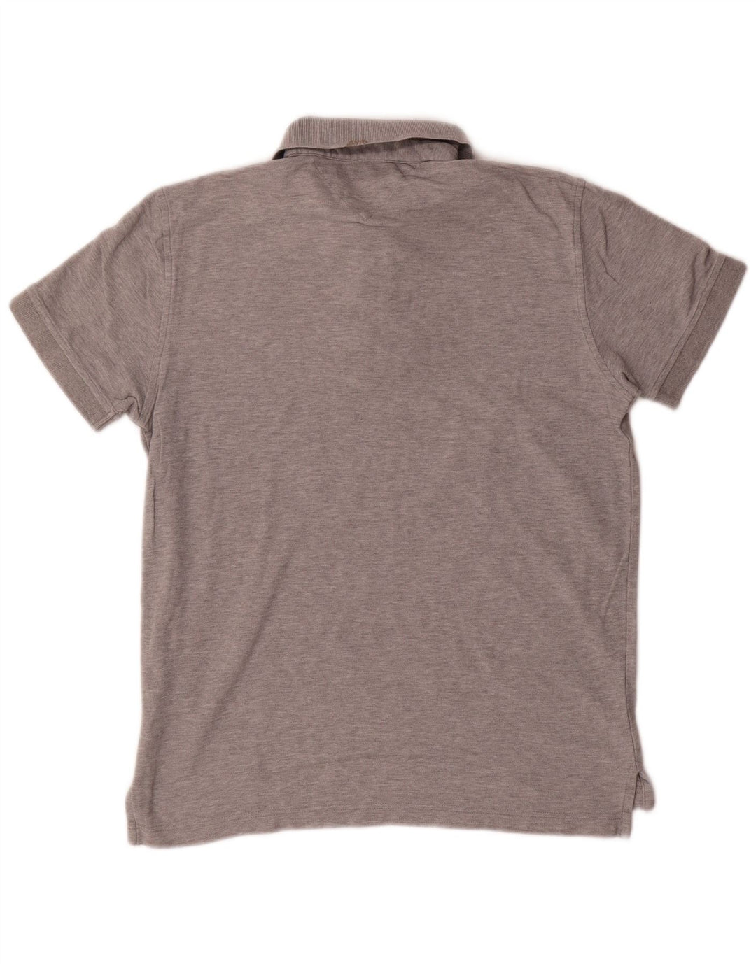 TOMMY HILFIGER Mens Regular Fit Polo Shirt Medium Grey Cotton
