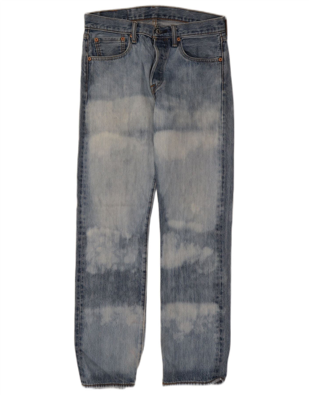 Levi's Mens 501 Straight Jeans W29 L30 Blue Tie Dye Cotton