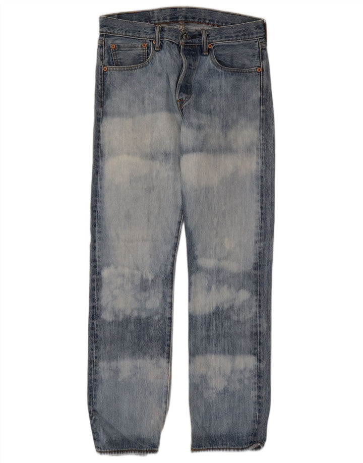 Levi's Mens 501 Straight Jeans W29 L30 Blue Tie Dye Cotton