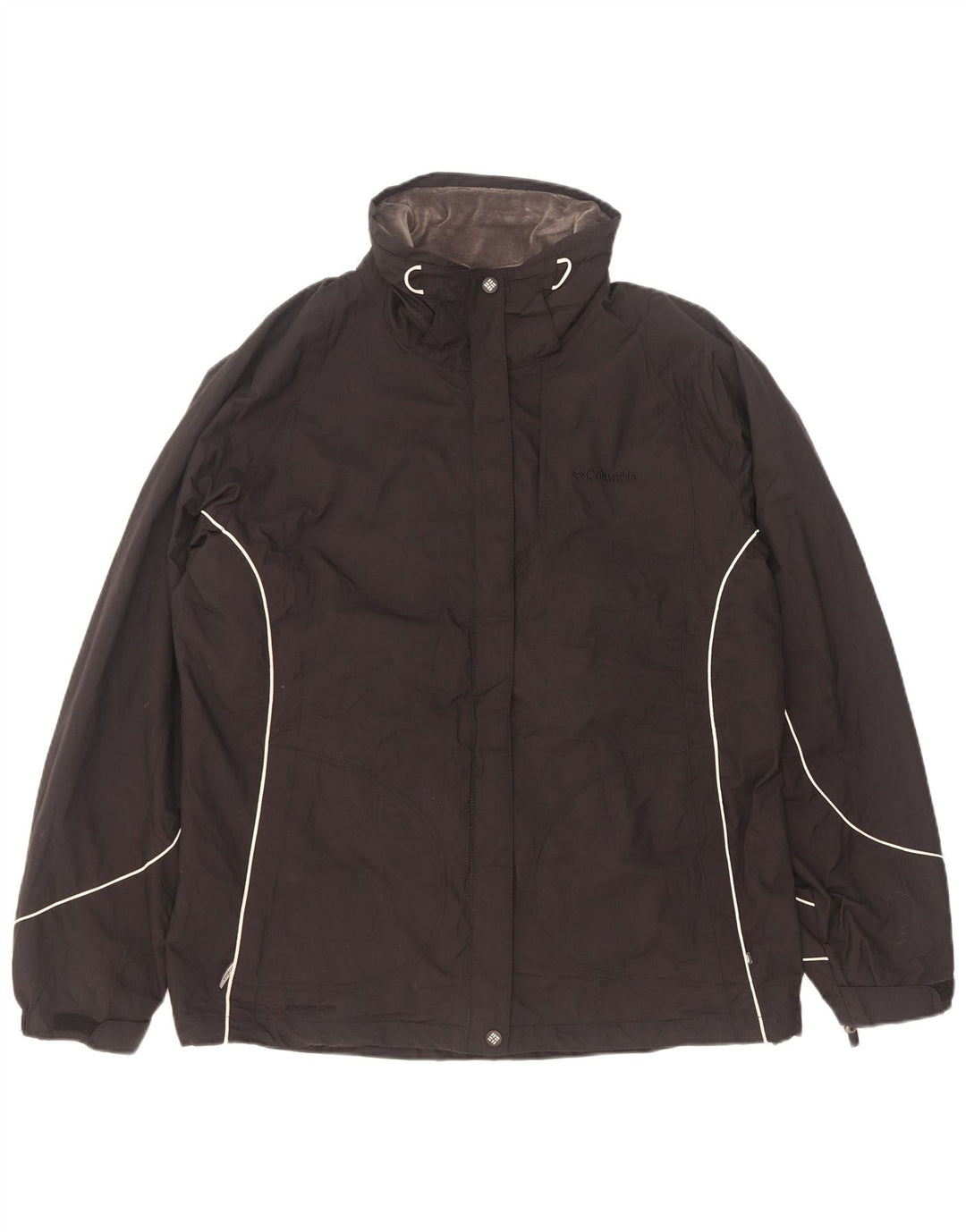 Columbia Womens Rain Jacket UK 16 Large Black Nylon