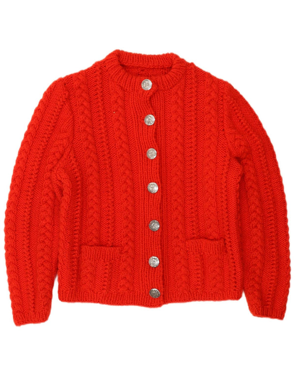 Vintage Womens Cardigan Sweater UK 14 Medium Red
