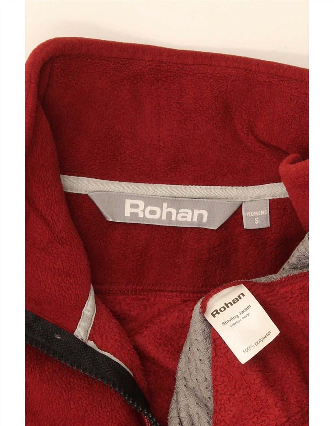 Rohan Womens Oversized Fleece Jacket UK 10 Small Red Polyester