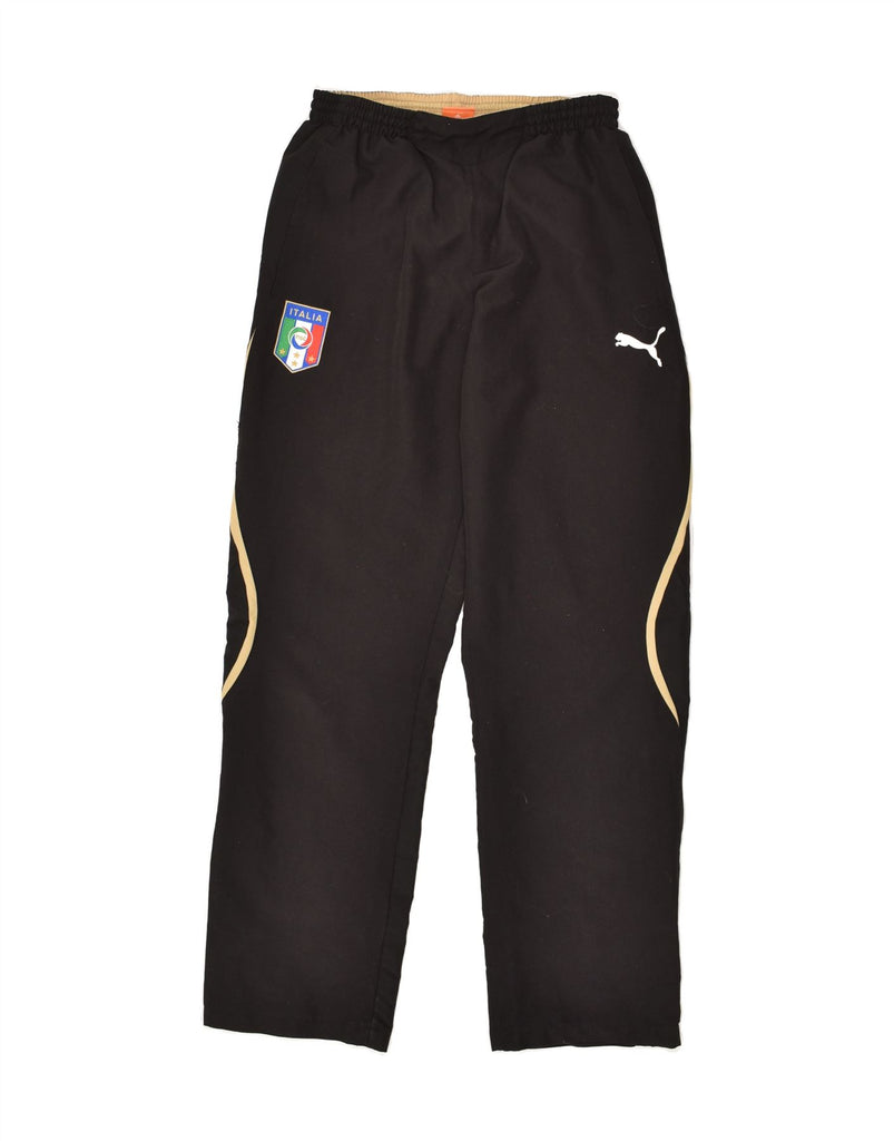 PUMA Mens Italia Tracksuit Trousers Small Black | Vintage Puma | Thrift | Second-Hand Puma | Used Clothing | Messina Hembry 