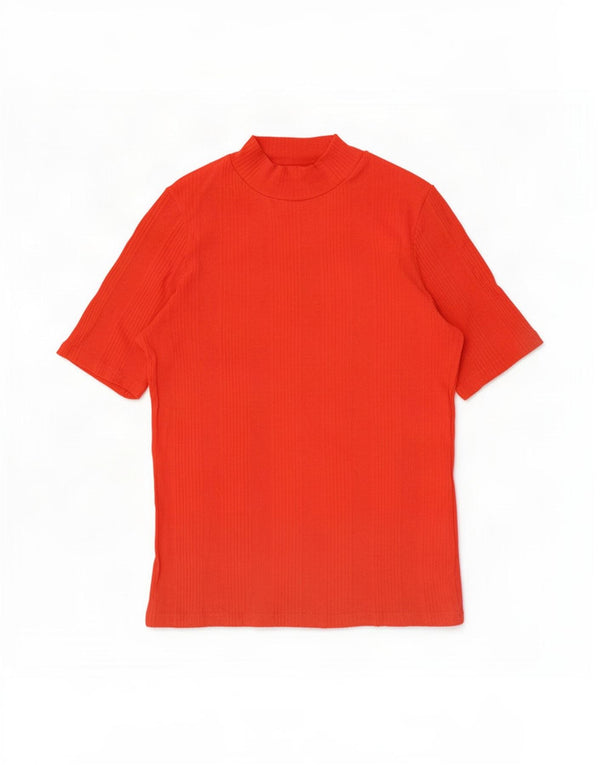 Marks & Spencer Womens T-Shirt Top UK 14 Large Red Cotton