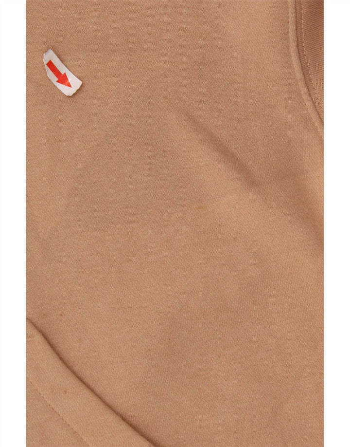 Nike Mens Zip Neck Sweatshirt Jumper XL Brown Cotton