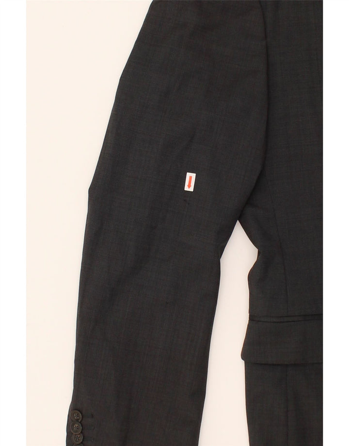 BORSALINO Mens 3 Button Blazer Jacket IT 52 XL Grey Virgin Wool Vintage Borsalino and Second-Hand Borsalino from Messina Hembry 