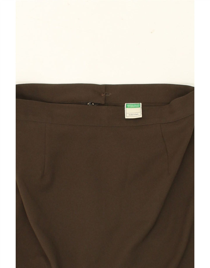 BENETTON Womens Pencil Skirt IT 44 Medium  W28  Khaki Polyester Vintage Benetton and Second-Hand Benetton from Messina Hembry 