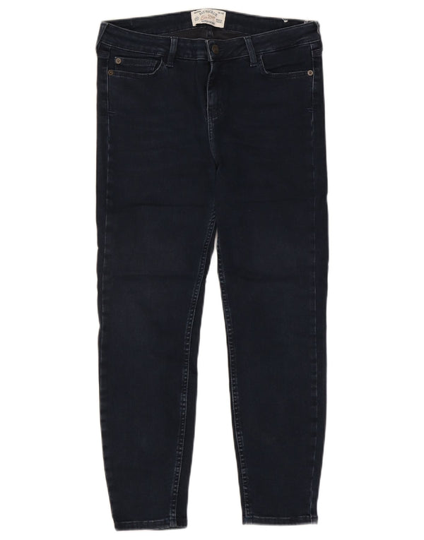 Fat Face Womens Super Skinny Cropped Jeans UK 12 Medium W30 L24 Navy Blue