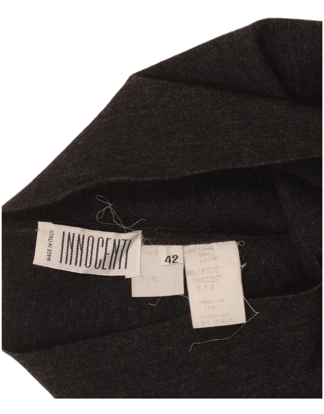 Innocenti Womens Pleated A-Line Skirt IT 42 Medium W31 Grey Wool