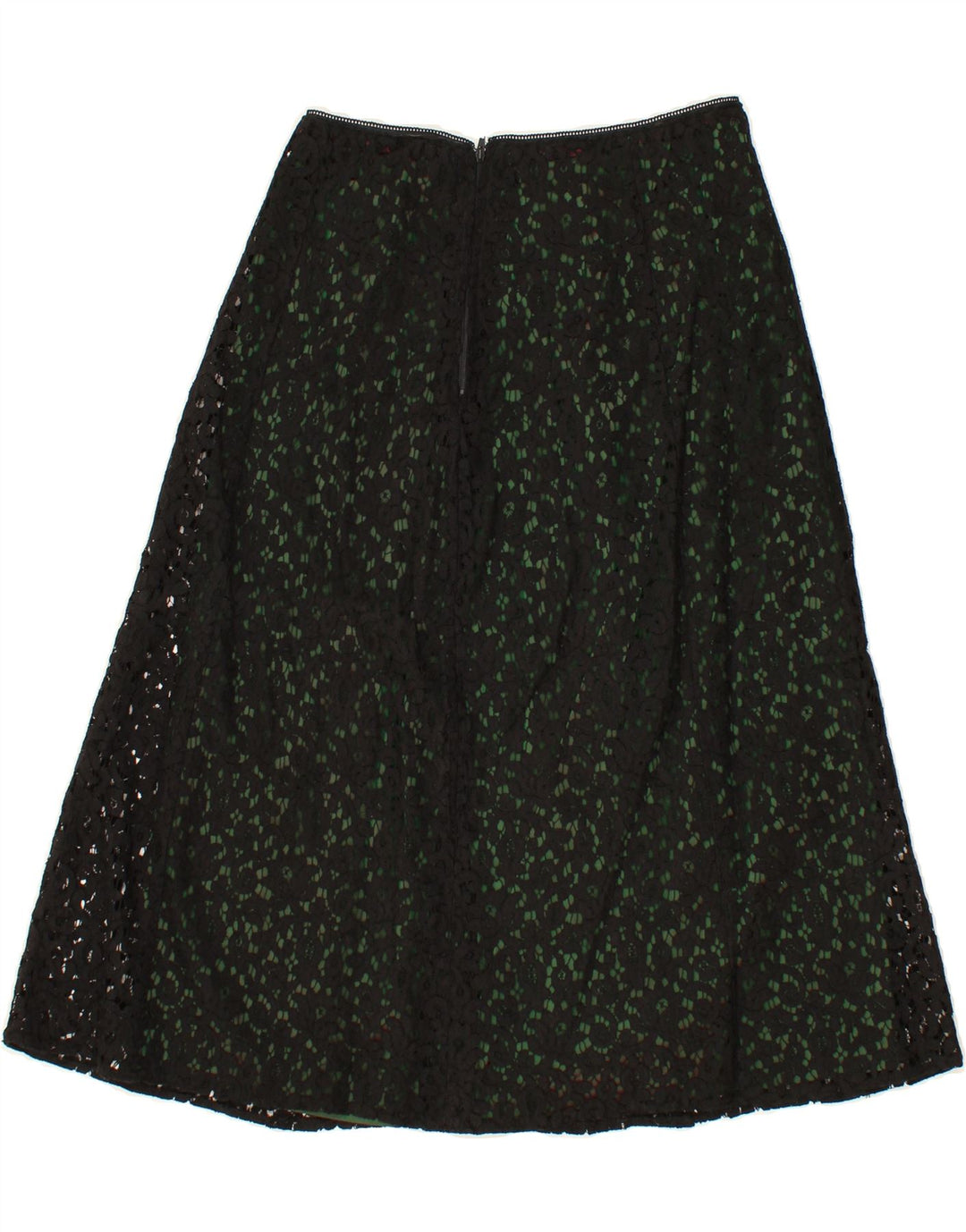 VINTAGE Womens A-Line Skirt W28 Medium Black Floral Vintage Vintage and Second-Hand Vintage from Messina Hembry 