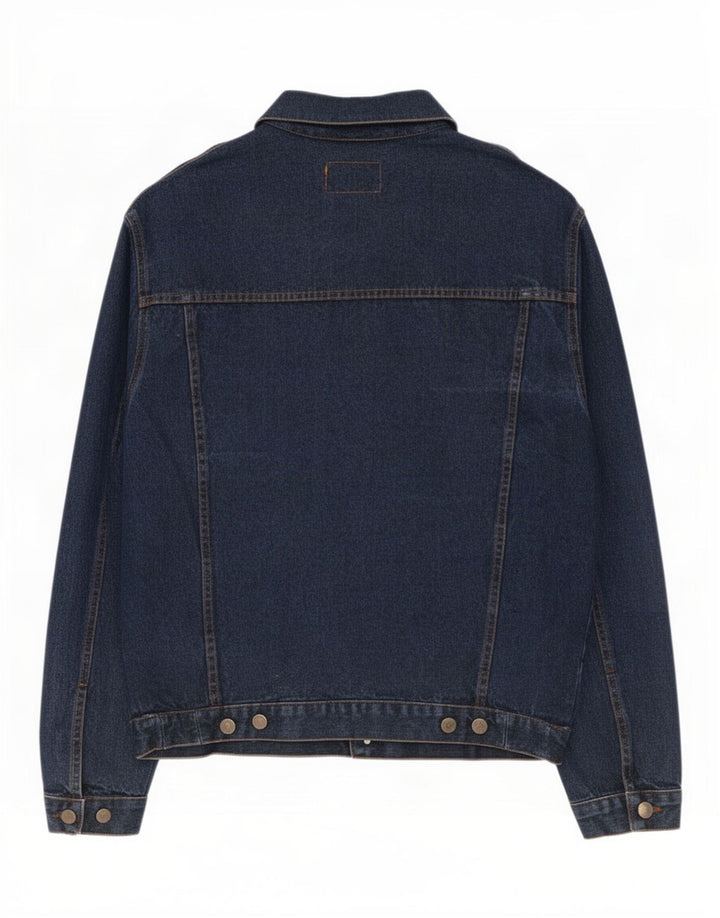 Vintage Mens Denim Jacket UK 38 Medium Navy Blue