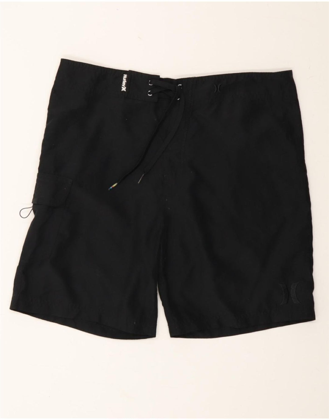 HURLEY Mens Swimming Shorts Medium  Black Polyester Vintage Hurley and Second-Hand Hurley from Messina Hembry 