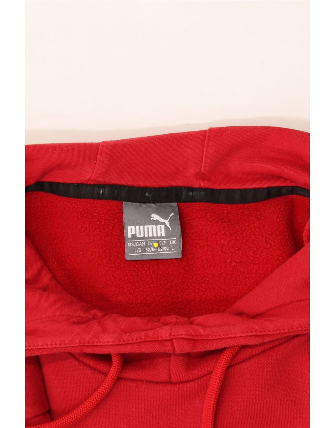 PUMA Mens Graphic Hoodie Jumper Large Red Cotton Vintage Puma and Second-Hand Puma from Messina Hembry 