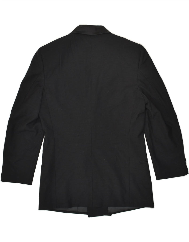 VINTAGE Mens Double Breasted Blazer Jacket IT 48 Medium Black Wool | Vintage Vintage | Thrift | Second-Hand Vintage | Used Clothing | Messina Hembry 