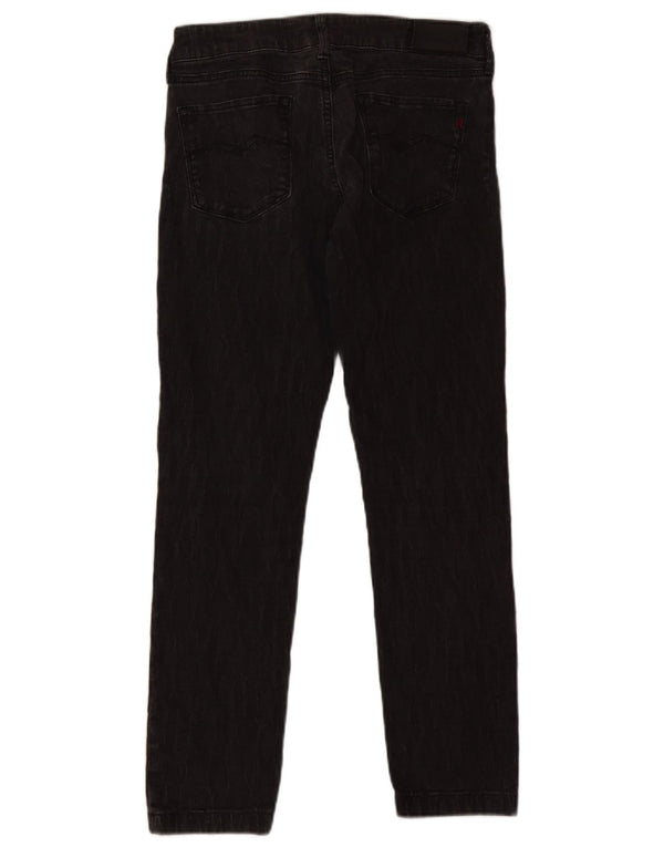 Replay Womens Slim Jeans W28 L27 Black Animal Print