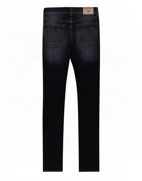 True Religion Mens Rocco Relaxed Fit Skinny Jeans W32 L31 Navy Blue Cotton