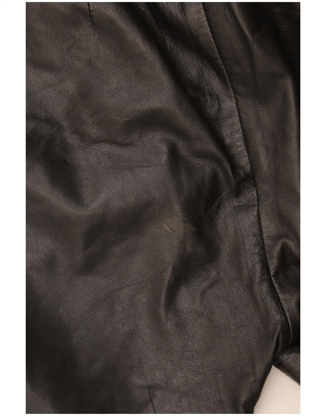 Vintage Womens Straight Leather Trousers W28 L29 Black Leather