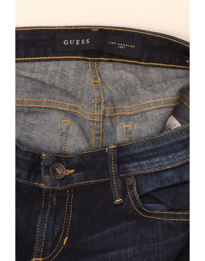 Guess Womens Low Bootcut Jeans W29 L33 Navy Blue Cotton