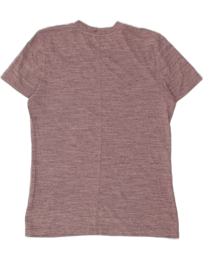 REEBOK Womens Graphic T-Shirt Top UK 12 Medium Pink Flecked Cotton | Vintage Reebok | Thrift | Second-Hand Reebok | Used Clothing | Messina Hembry 
