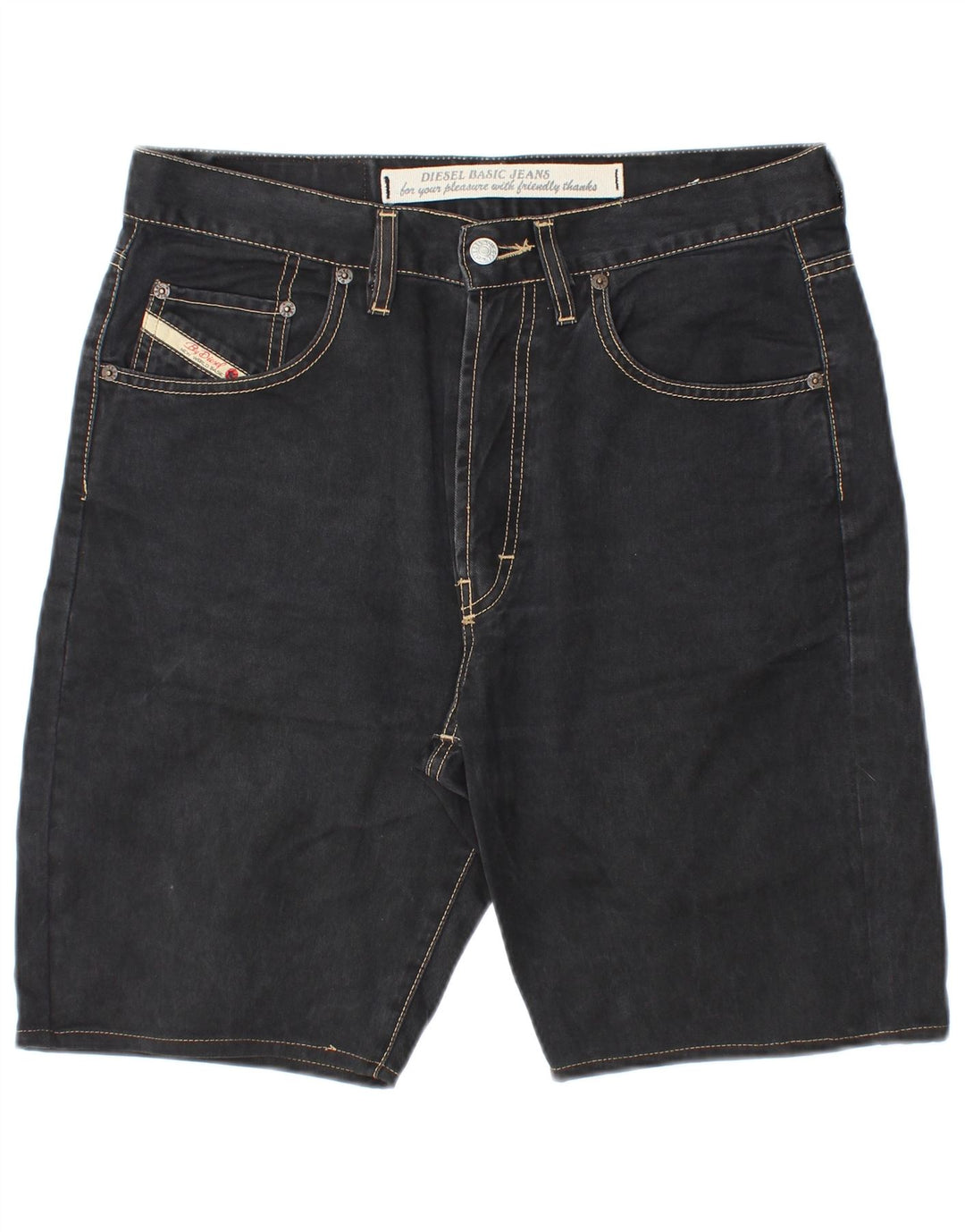DIESEL Mens Denim Shorts W32 Medium  Black Cotton