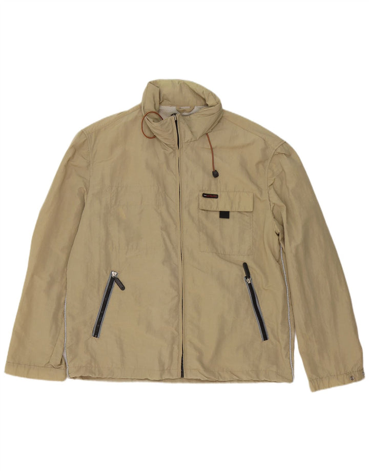 Gas Mens Rain Jacket UK 42 XL Khaki Polyester