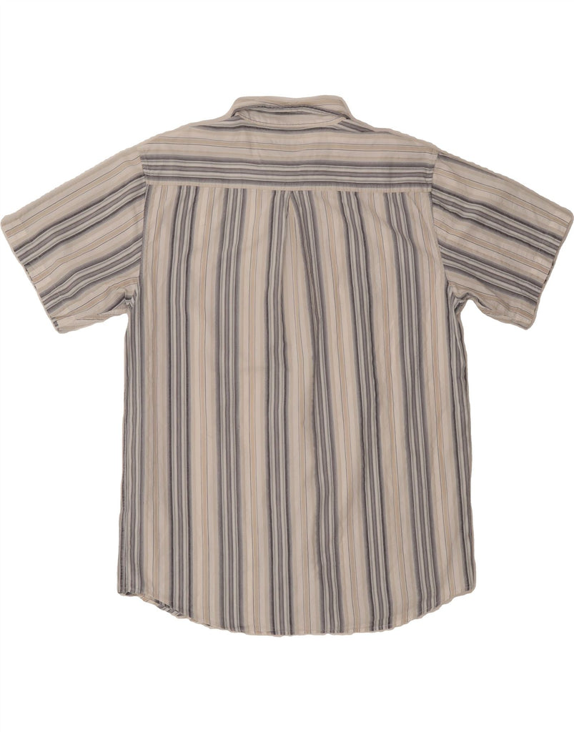WRANGLER Mens Short Sleeve Shirt XL Grey Striped Cotton Vintage Wrangler and Second-Hand Wrangler from Messina Hembry 