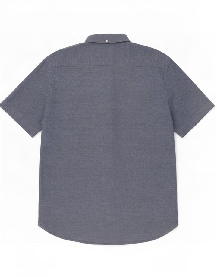 French Connection Mens Short Sleeve Shirt Large Blue Cotton