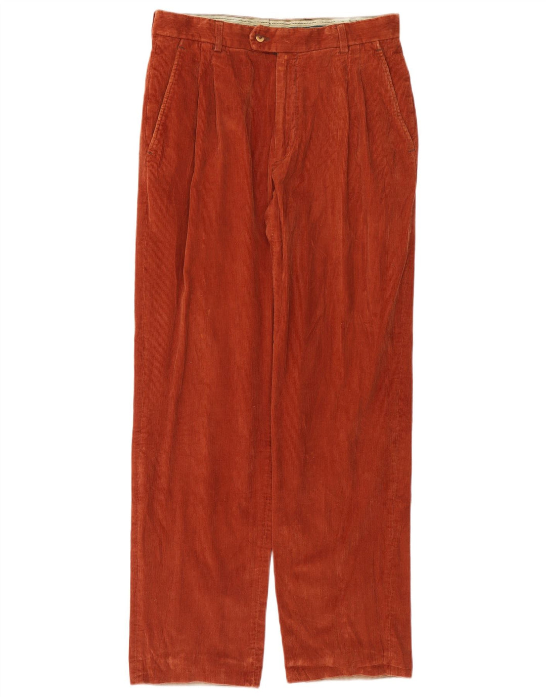 Bailo Mens Pegged Corduroy Trousers W34 L32 Orange Cotton