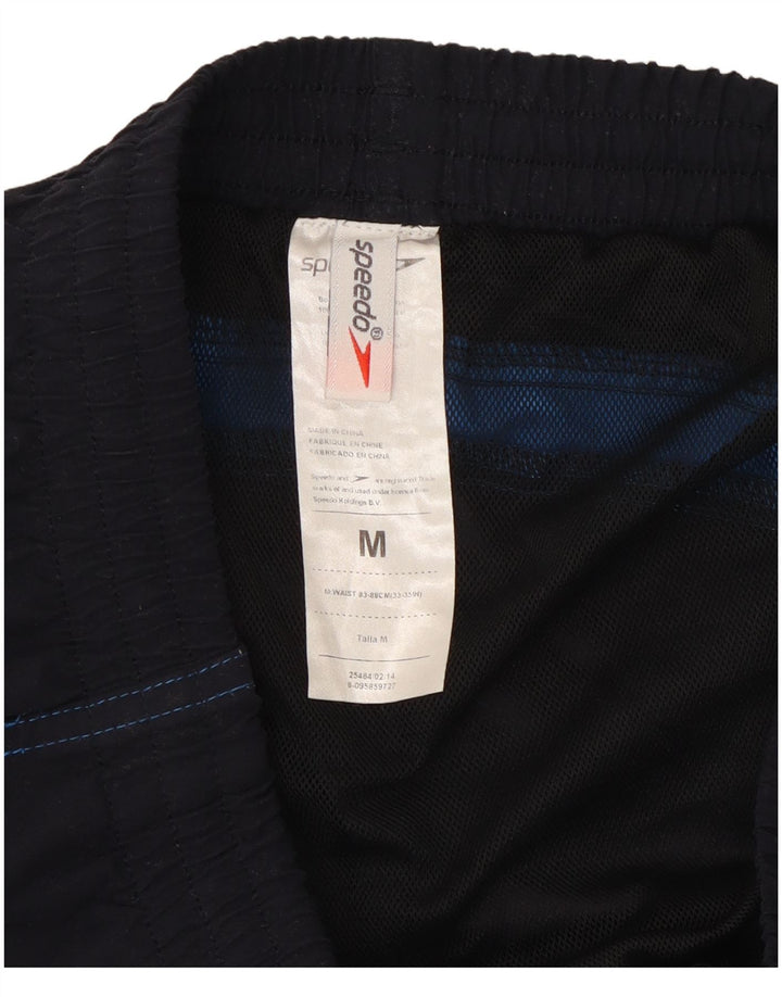 Speedo Mens Swimming Shorts Medium  Navy Blue Colourblock Polyester