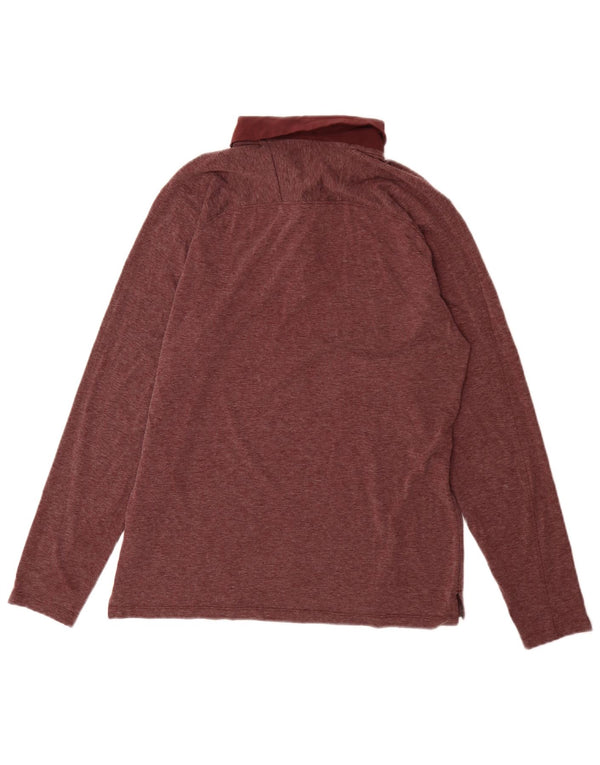 Nike Mens Golf Long Sleeve Polo Shirt Medium Burgundy Polyester